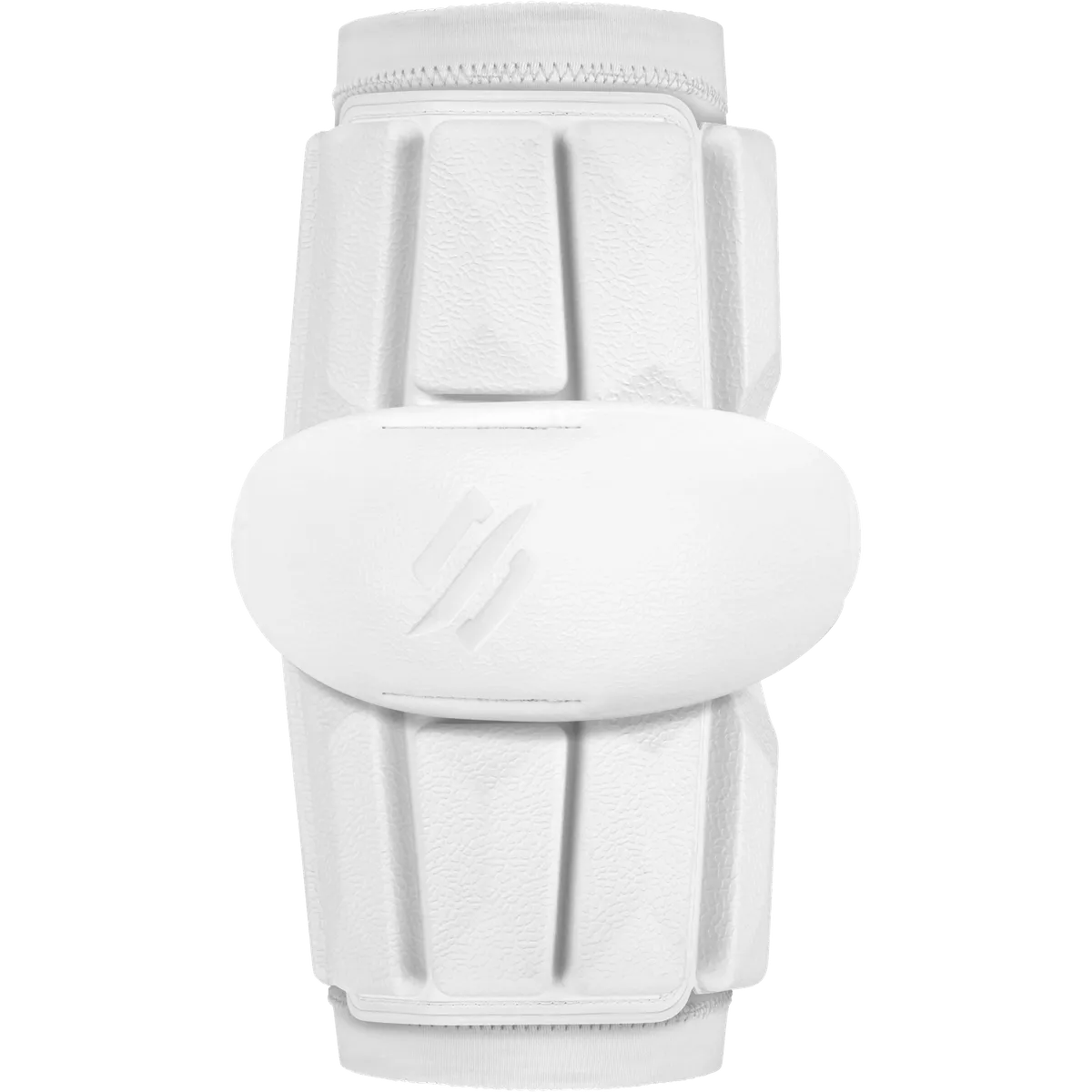 StringKing Armor 1 white lacrosse arm pads front view